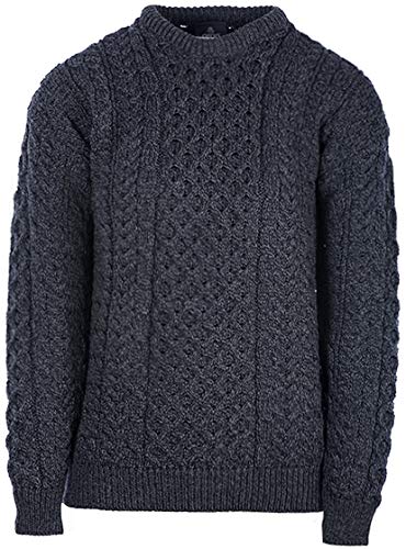 Men's Irish Traditional Wool Pullover Sweater (X-Small, Derby)4