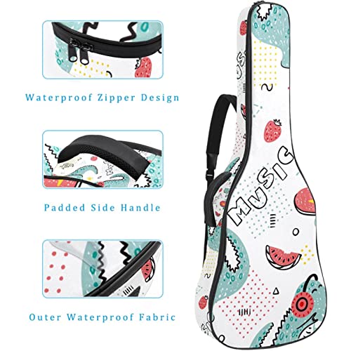 Hondank Housse de transport étanche pour guitare avec bandoulière réglable Motif animaux mignons, Multicolore 09, 42… - Les Beatles, Paul McCartney, John Lennon, RIngo Starr, George Harrison Hondank Housse de transport étanche pour guitare avec bandoulière réglable Motif animaux mignons, Multicolore 09, 42… – Image 4