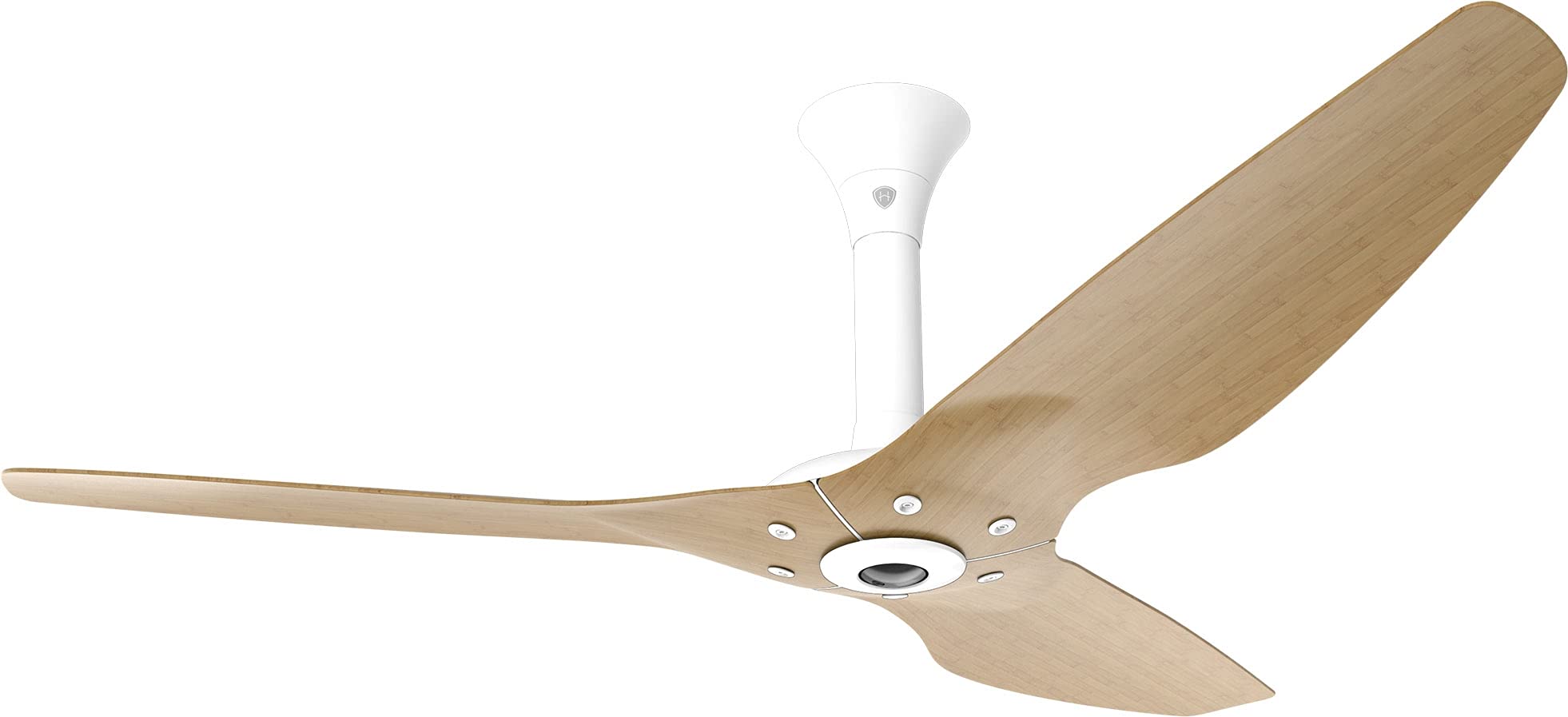 Haiku 60 inch Standard Mount Indoor Ceiling Fan with White Motor & Caramel Bamboo Airfoil