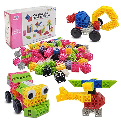 Creative Building Blocks for Toddlers, 148 PCS Building Toys for Kids 3-5 Educational Learning Toys for Preschool Kids Construction Building Toys Kit for 3 4 5 6 7 Year Old Boys Girls