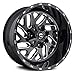 Fuel D581 Triton ?ustom Wheel - Black with Milled Accents 20" x 9", 1 Offset, 8x170 Bolt Pattern, 125.1mm Hub