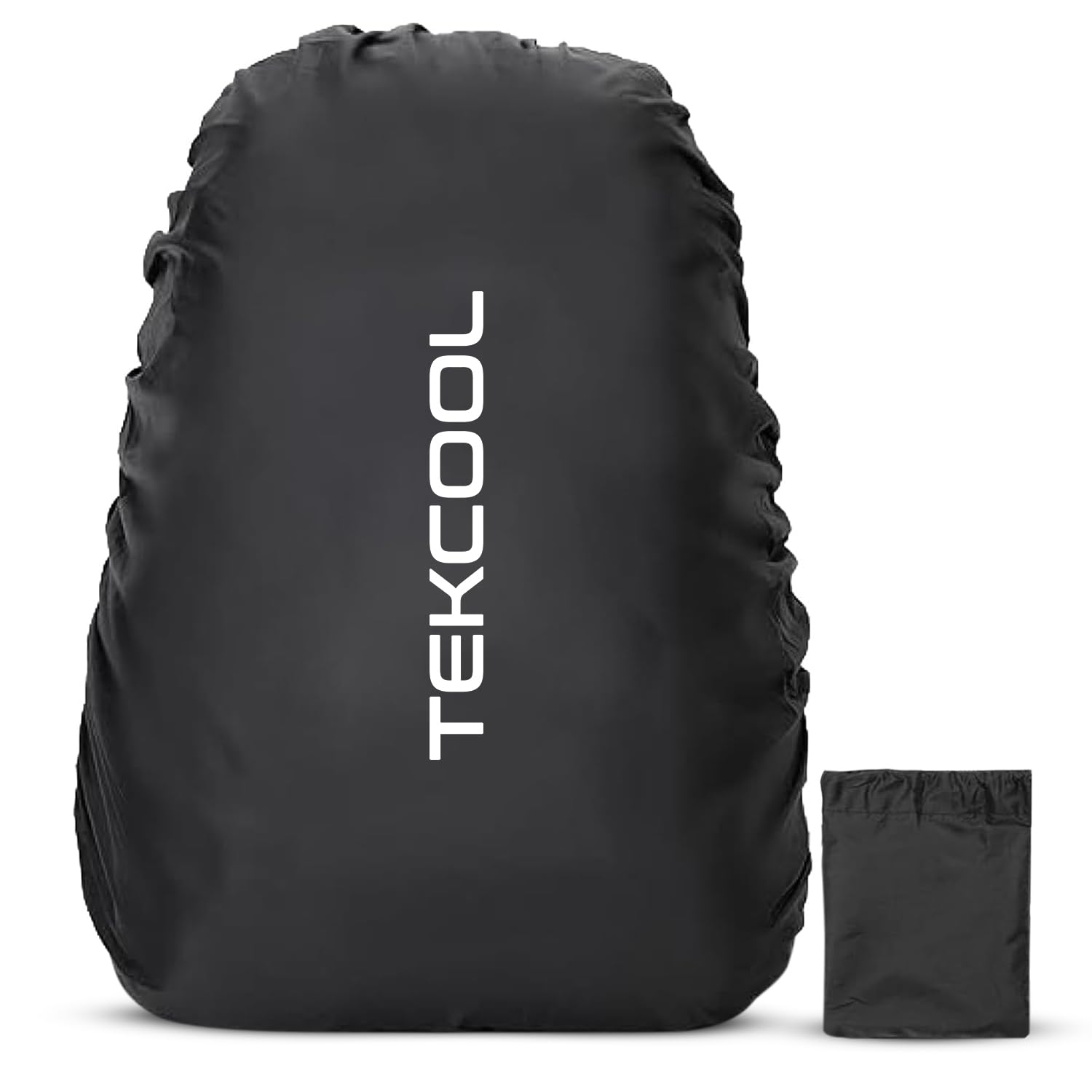 TEKCOOL Dust & Rain Cover for Backpack with Pouch, Waterproof Dustproof Rain Cover Bag Elastic Adjustable for School, College,Office, Trekking Bags (30L-35L,Black),-image-41