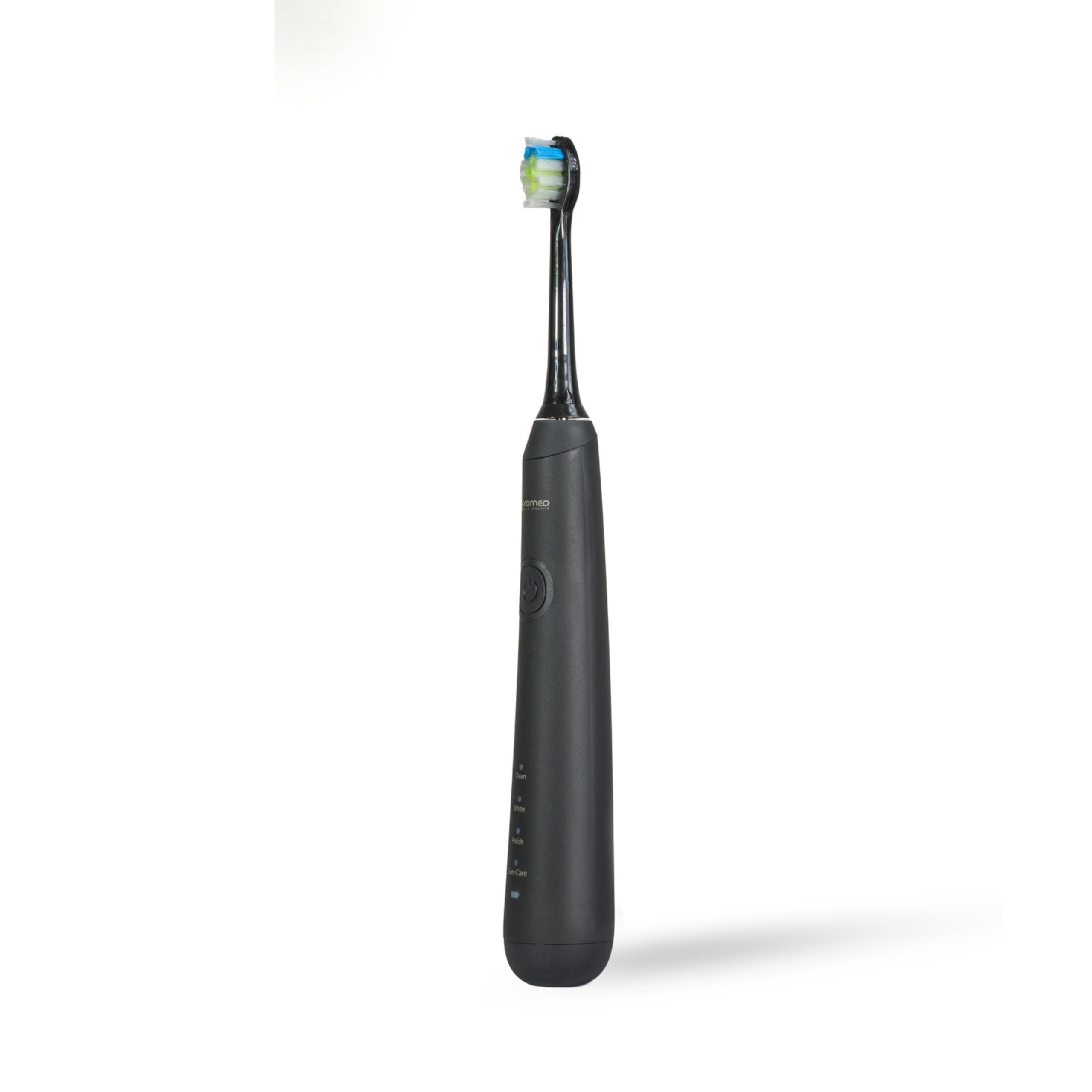 OROMED ORO-SONIC PROFESSIONAL Schallzahnbürste, elektrisch mit 38.000 Vibrationen/Min., 2000 mAh Akku bis 360 Min., LED-Display, mehrere Reinigungsmodi, IPX7 wasserdicht, Schwarz