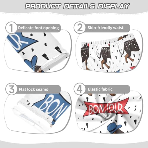 Toddler Girls Leggings Printed Yoga Pants Leggings Dachshund Dog Kiss for Kids3