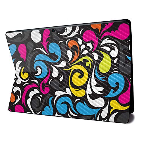 Image of MightySkins Carbon Fiber Skin for Microsoft Surface Pro X - Swirly | Textured Carbon Fiber Finish | Easy to Apply, Remove, and Change Styles | Made in The USA