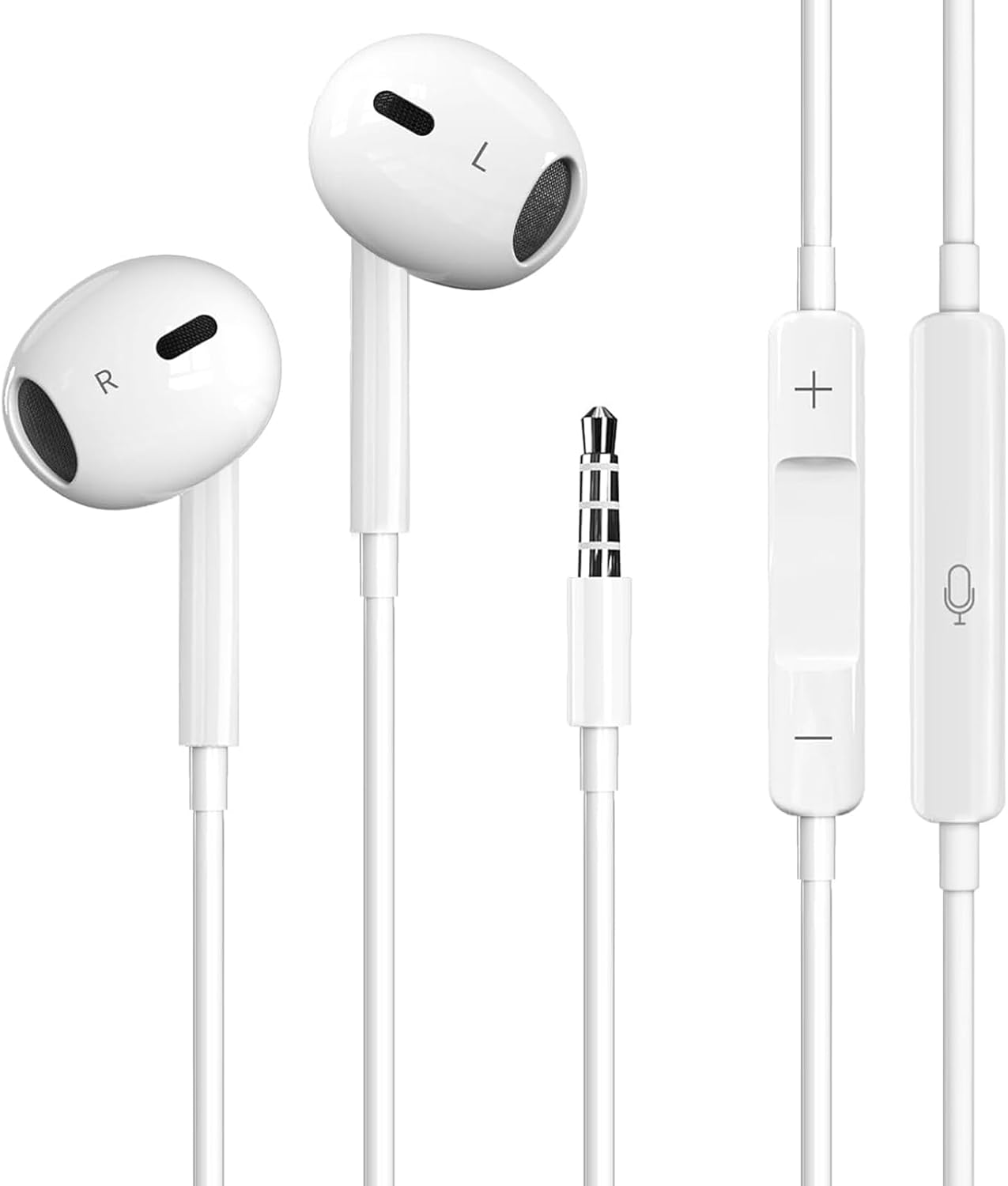 Earphones, In-Ear Headphones, Wired Earbuds, Lightweight Earphones,3.5mm Jack Noise Isolating Headset With Microphone, Compatible with for Phone iPad MP3 Samsung HuaWei Android Smartphones Laptops