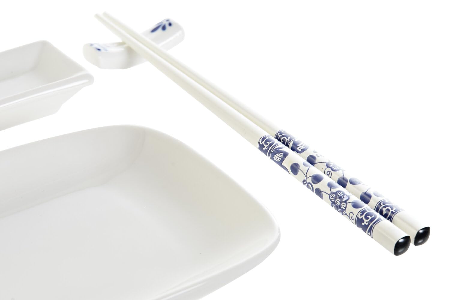 Sushi Set of 10 Bamboo Porcelain 33.5 x 34.5 x 9 cm White, Multicolour - Image 4