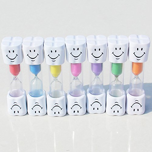 Lot de 50 sabliers smiley pour enfants - Deux minutes - Brossage dentaire - Cadeau pour enfants et adolescents