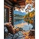 Camocin Art Malen nach Zahlen Erwachsene Landschaft, Landschaft Malen nach Zahlen Erwachsene leinwand Set, DIY Gebirge Paint by Numbers für Home Decor, Ohne Rahmen 40x50cm
