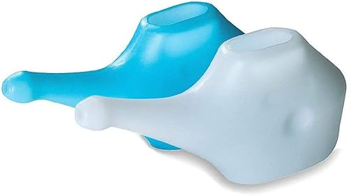 HealthAndYoga QwikFlo Kit de enjuague sinusal ligero Neti Pot - Olla Neti compacta para niños y adultos - Olla de lavado de nariz apta para viajes,