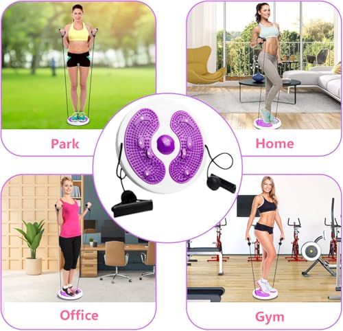 Twist Waist Disc Board met trekkoord, multifunctionele fitness-draaischijf, waist wriggling plate, fitnessapparaten, aerobic-oefeningen, fitnessaccessoires, weerstandsbanden, massage-voetzool - Afbeelding 6