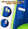 Y- STOP Kids Pod Swing Seat, Hanging Hammock Chair Swing with Inflatable Pillow, Sensory Swing Chair with Pocket for Outdoor and Indoor (Blue and Green) #4
