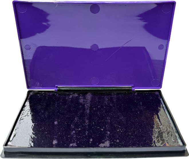 Big Size Stamp Pad Color Violet Ink Stamp Pad for Stamping Purpose Size 15.7 cm x 9.6 cm (Pack of 1)