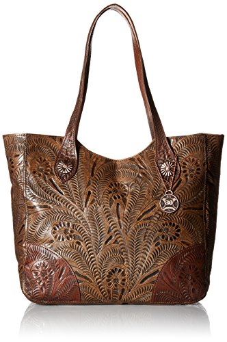American West Hand Tooled Handcrafted 100% Genuine Leather Large Zip-Top