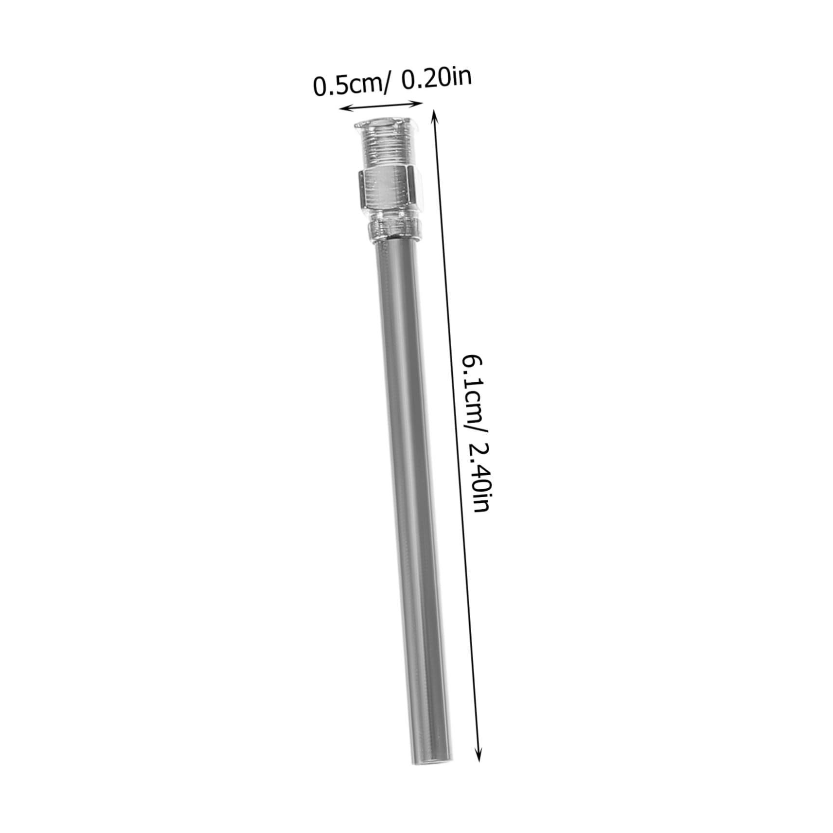 OUNONA 36piezas Agujas De Dispensación De Acero De Punta Roma Juego De Lock Para Líquidos y Rellenos Para Uso Preciso Laboratorios y Manualidades
