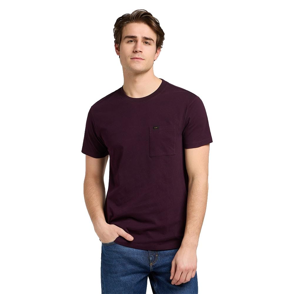 Lee Ultimate Pocket Tee, Deep Wine, M
