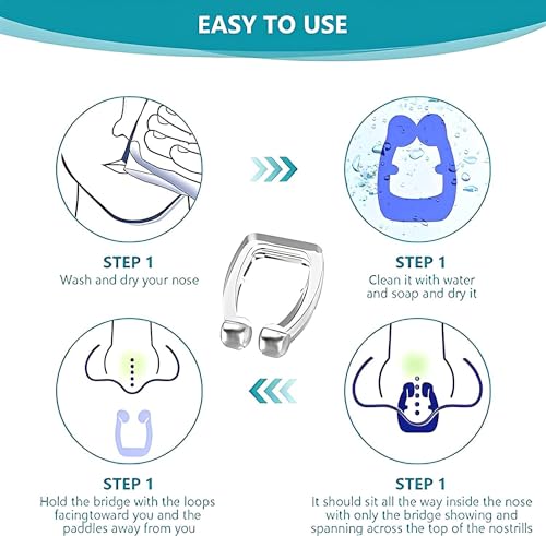 Image of Vn care Anti Snoring Device - Magnetic Snore Stopper Nose Clip | Silicone Anti Snoring Solution for Men & Women | Comfortable Snore Guard, Nasal Dilator for Better Breathing & Sleep Aid | Reusable & BPA-Free