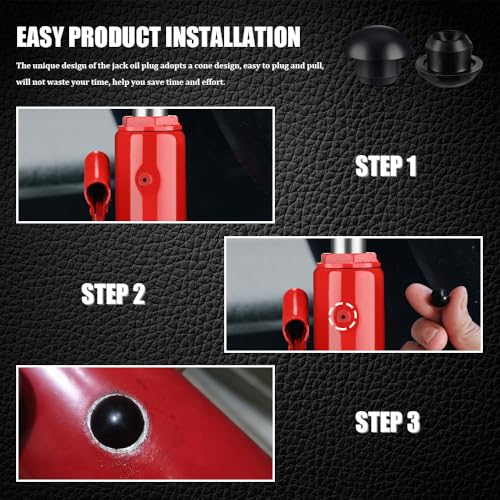 Image of 24PCS Bottle Jack Floor Jack Oil Filler Plug, Jack Accessories, 9mm Rubber Hydraulic Oil Filler Plug Bung, Car Accessories Horizontal Jack Hydraulic Top Pressure Rod for Oil Reservoir Fill Hole