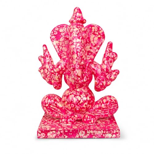 Image of Salvus App Solutions Pink Crystal Ganesh Idol for Car Dashboard & Home Decor | Double Side Face Lord Ganesha Murti | Decorative Dashboard Showpiece for Car, Office & Mandir (2-3 Inch)