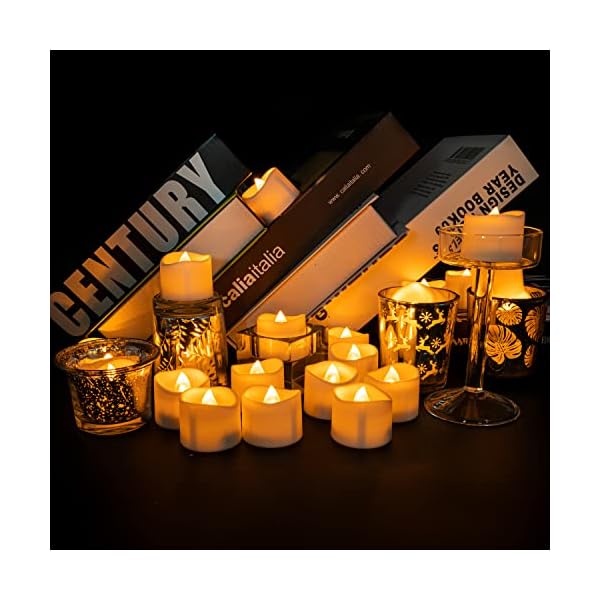 Beichi 50 x LED-Teelichter, flammenlos, langlebig, batteriebetrieben, flackernde Teelichter, ideal für saisonale und… – Bild 4