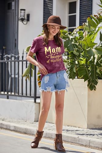 Funny Mom Shirt Women Mom Manager Shirt Magical Mama Shirt Mothers Day Short Sleeve Tee Tops4