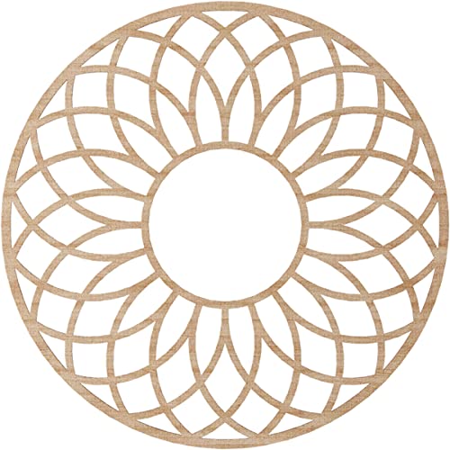 Image of Ekena Millwork 40 inchOD x 13 5 /8 inchID x 1 /4 inchT Cannes Wood Fretwork Pierced Ceiling Medallion, Alder