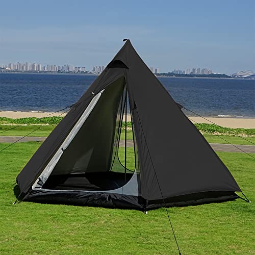 RENJJPBO 2 Person Outdoor Camping of Canvas Camping Pyramid...