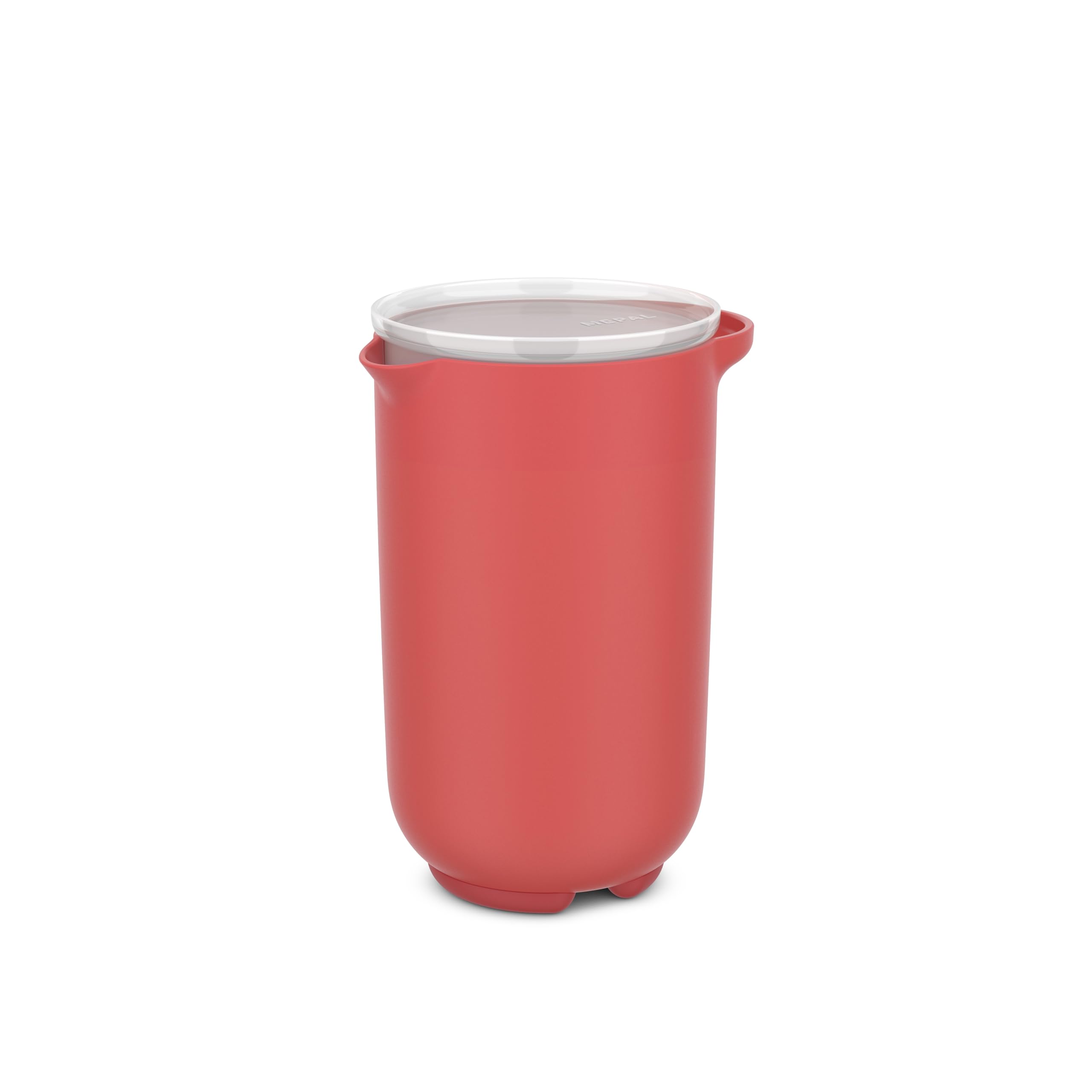Mepal - Mixing Jug with Lid Chef it - Seals for Storage, fits Fridge Door - Non-slip Base for added Stability - Microwave & Dishwasher Safe - 1000 ml - Coral