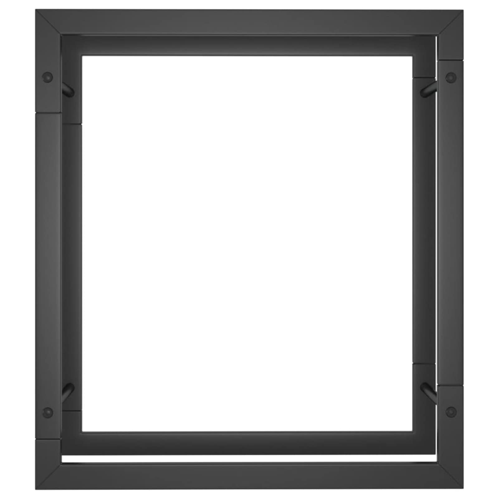 Homgoday Portalegna Nero Opaco 50x28x56 cm in Acciaio, Portalegna da Interno, Portalegna da Ardere, Porta Legna per Camino, Legnaia da Interno, Impilabile Stufa Ripiano Legno