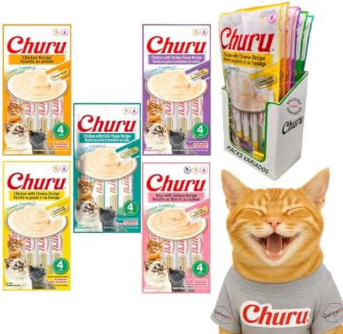Display Churu Para Gatos Sabores 20 Tubetes Variados Petisco Alim...