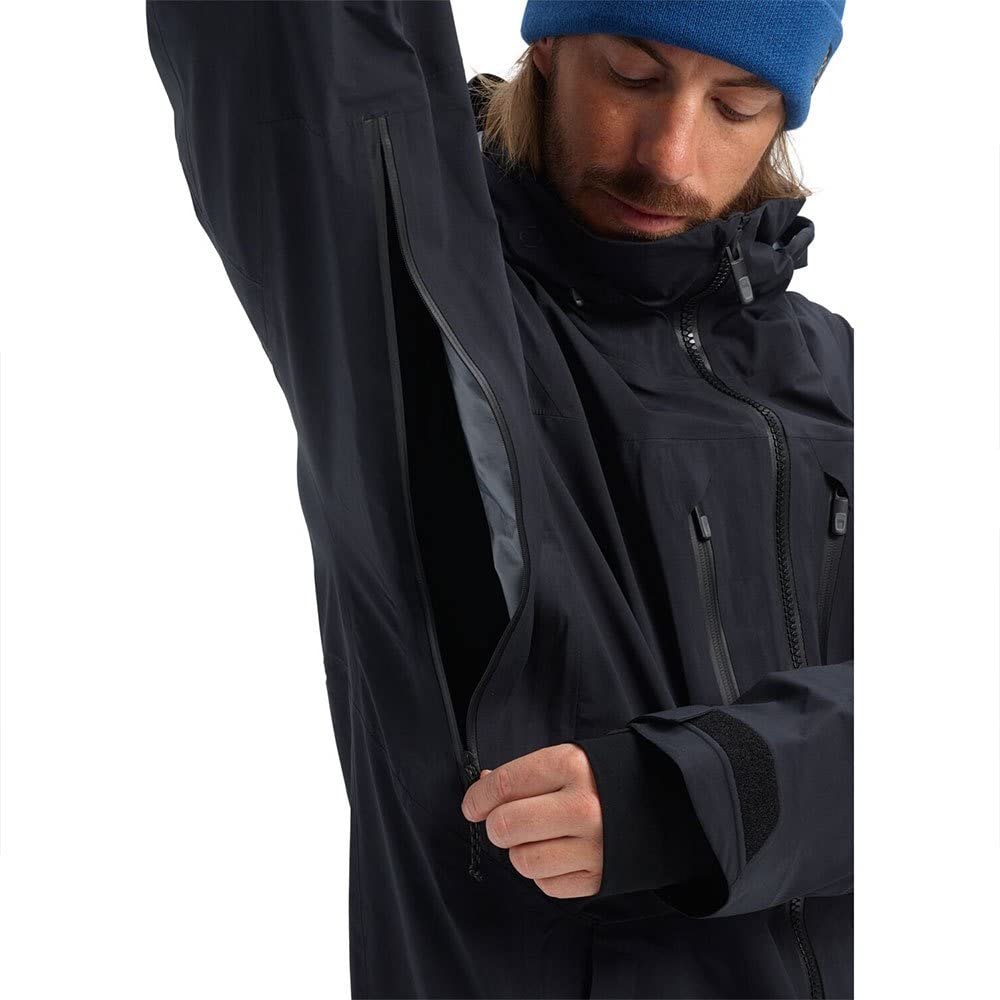 Burton - Chaqueta de esquí y nieve AK Gore-tex Stretch Hover True Black para hombre, color negro