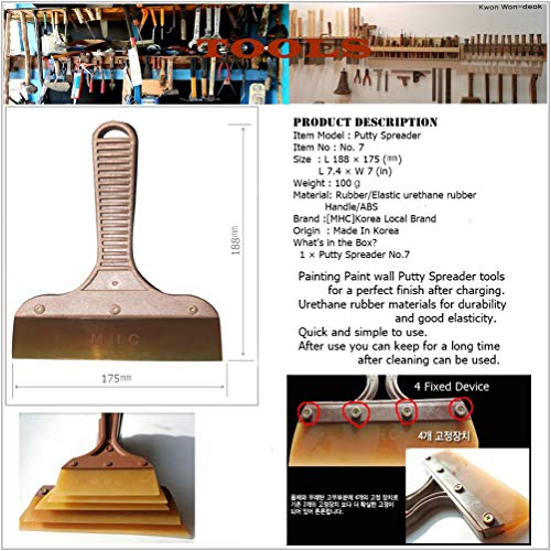 Mhc Putty Knife Elastic Urethane Rubber Putty Knives 7Inch No.7 #TOP1