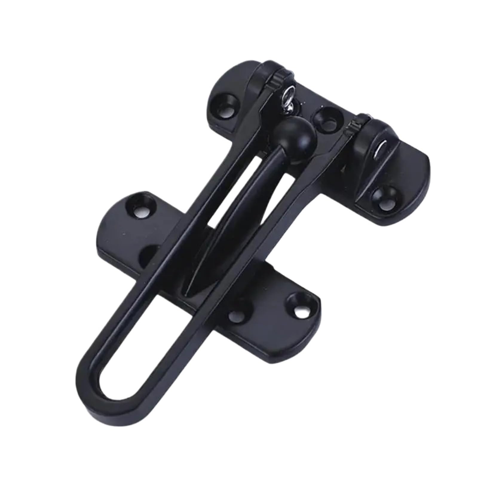 Swing Bar Door Lock 9pcs Swing Bar Latches Door Reinforcement Feature for Protections on Front & Interior(Black)