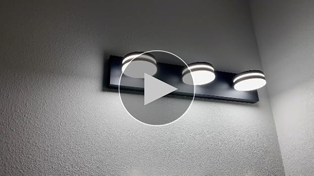 hxxバニティBOX3点 3-Light Bathroom Vanity Light Over Mirror, (24inch Dimmable