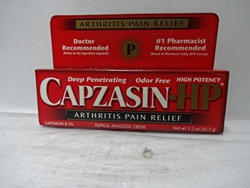 Capzasin-HP Arthritis Relief Topical Analgesic Cream, 1 Percent Capsaicin, 1.5 Ounce Tubes (Pack of 4) by Capzasin