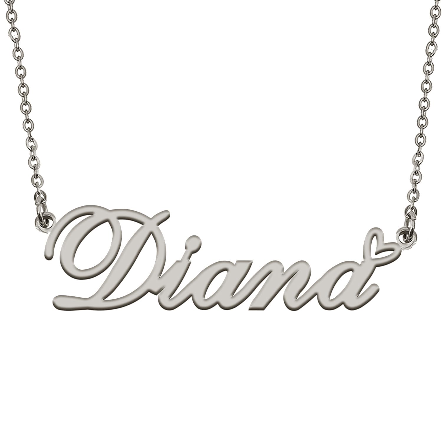 HUAN XUN Custom Personalized Name Necklace for Women Stainless Steel Love Heart Initial Pendant Jewelry Gift for Mother Day Birthday Christmas