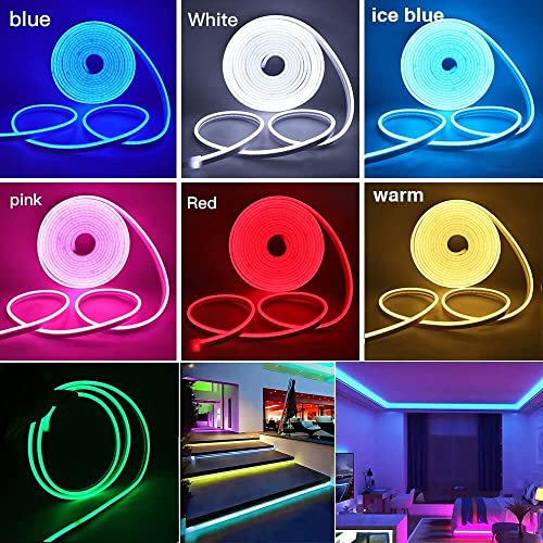 Image of DOJI 2835 SMD LED Strip Rope Light Waterproof Outdoor Flexible Light with Connector for Diwali, Christmas, Indoor and Outdoor Decoration. (3 Meter, Blue)