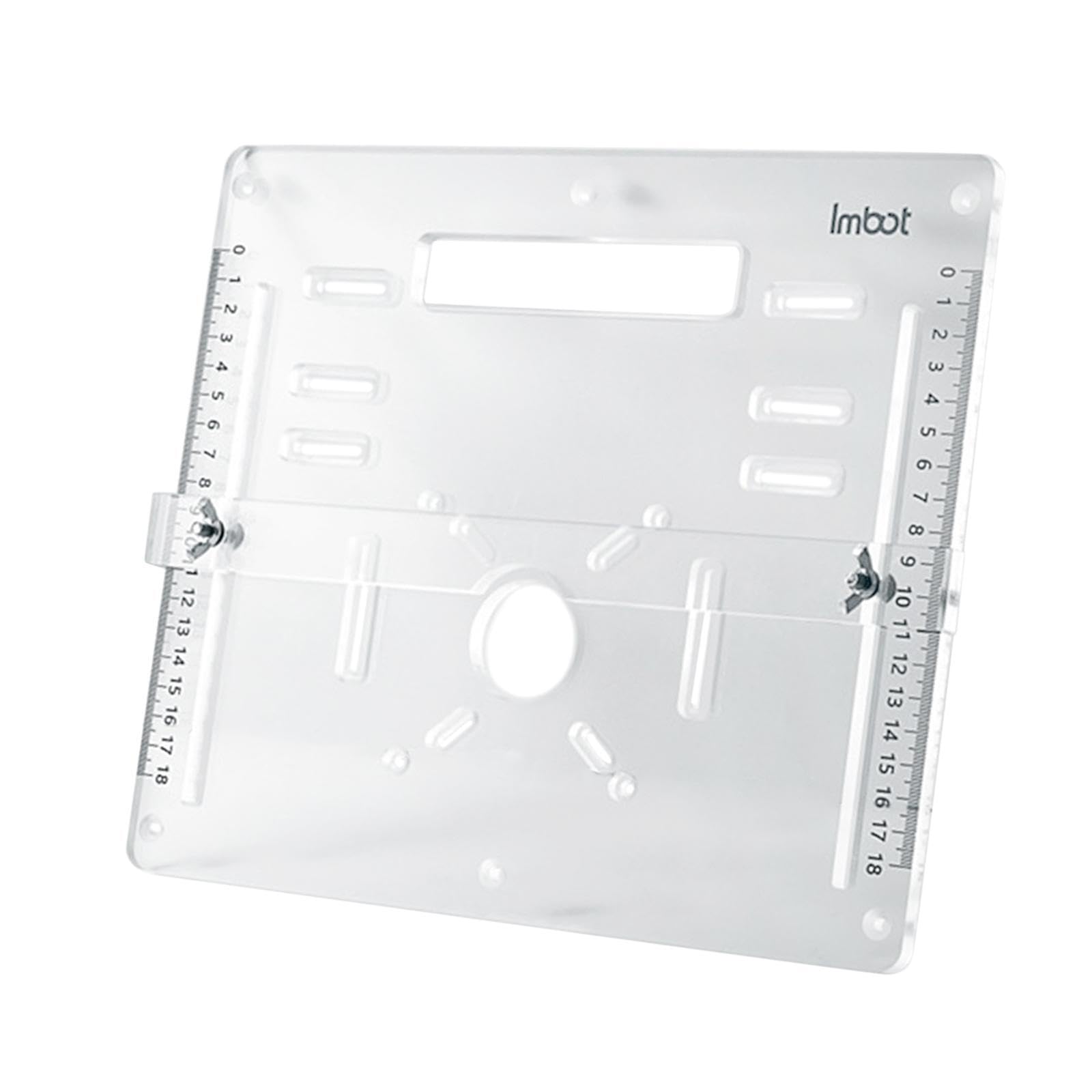 Placa de corte para carpintero sin perforaciones y placa inferior de riel guía para sierra circular con excelente durabilidad Base de máquina de, Claro, l