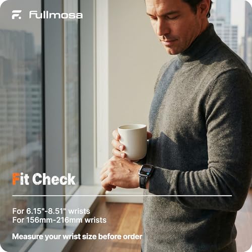 Image of Fullmosa Top Grain Vintage Leather Strap Compatible for Apple Watch | Ultra3 /2 /1 49mm 46mm 45mm 44mm 42mm (NO WATCH) Premium Leather Band for iWatch SE3 /2 /1 series 11 10 9 8 7 6 5 4 3 2 1 Men