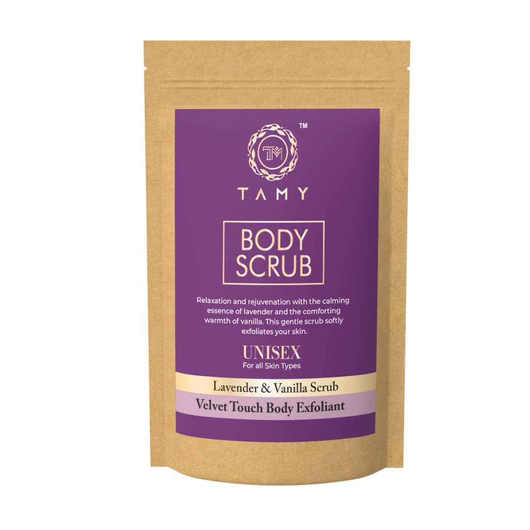 TAMY Lavender & Vanilla Body Scrub | Gentle Exfoliating Powder for Smooth, Radiant Skin - 200g-image-36
