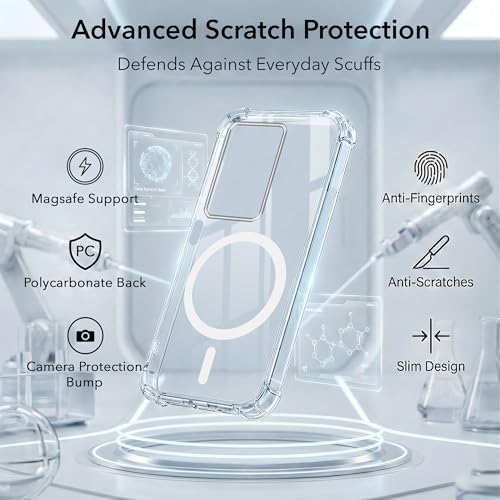 Image of Jkobi Shockproof Crystal-Clear Back Cover for Realme P4 Lite 5G | Realme Narzo 100 Lite 5G (Magsafe Wireless Support | Drop & Camera Protection | Hard Polycarbonate)