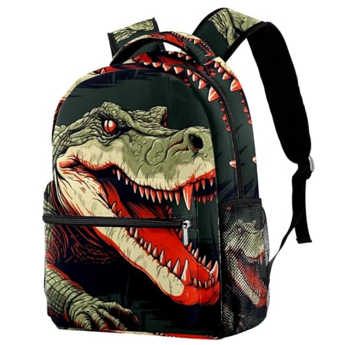 Sac à dos d'école Campus pour filles et garçons motif crocodile