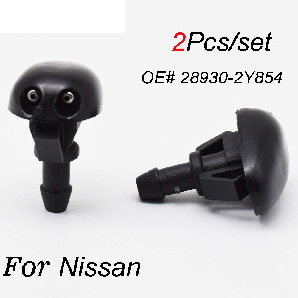 Lot De 2 Buses De Lave-glace Pour Nissan Navara D22 D40 (1998-2015) - Remplacement Direct, En Plastique ABS Noir