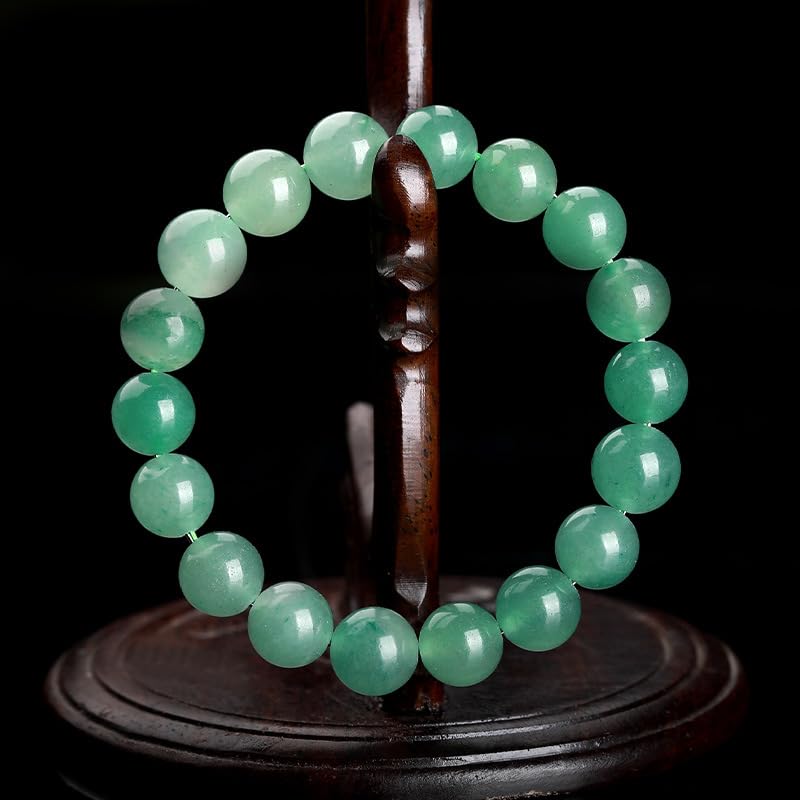 Amazon.com: 天然绿东陵玉圆珠手串挂件Hand String Pendant 手链