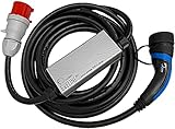 Das Ladegerät funktioniert mit 6A / 10A / 13A / 16A / 20A / 25A / 32A Ladeleistung (max.22kW).