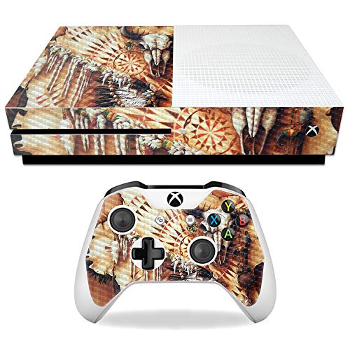 MightySkins Carbon Fiber Skin for Microsoft Xbox One S - Plains Medicine | Protective, Durable Textured Carbon Fiber Finish | Easy to Apply, Remove, and Change Styles | Made in The USA
