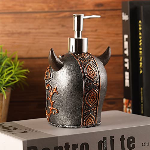 Dispenser di sapone a forma di teschio vichingo