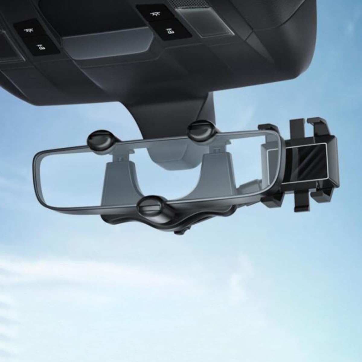 TOYANDONA Soporte para Teléfono de Coche Negro Clip Abs y Pegamento PU | Visualización Cómoda de Navegación, para Vehículo y Conducción, Montaje en Tablero
