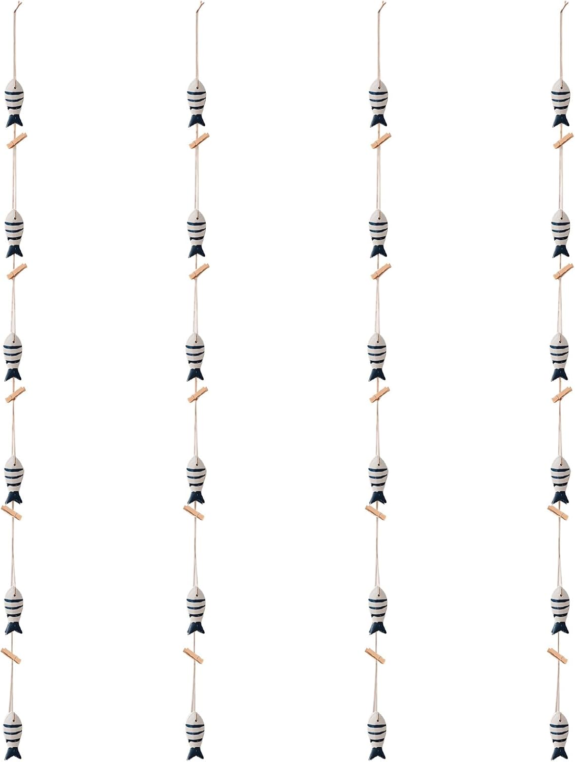 Generic 4 Pcs Photo Note Creative Clips for Wall, Picture Hanging Clips with Modern Minimalist Design, Two-Tone Striped Wall Decor Clips for Home and Office