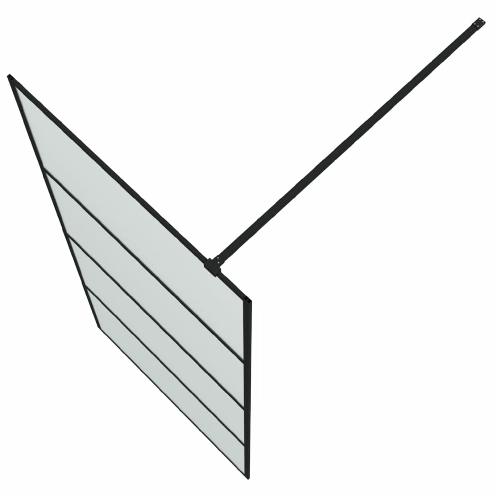 ZEYUAN Parete Doccia Walk in Nera 90x195 cm Vetro Smerigliato ESG,Parete per Doccia Walk,Box Doccia,Parete per Doccia,Cabina Doccia